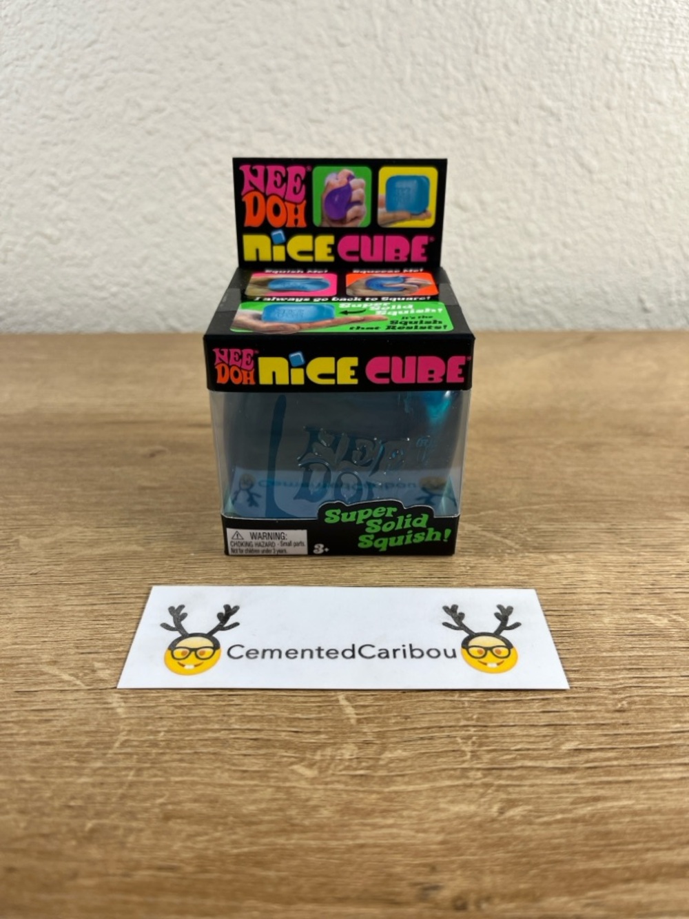 NeeDoh Nice Cube Blue Stress Relief Squishy Fidget Toy NEW SEALED